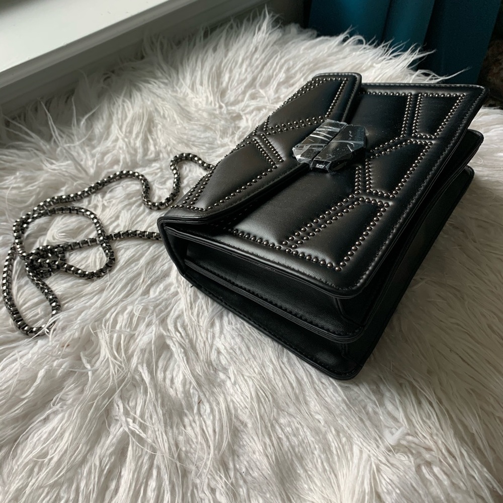 Crossbody Chain Black Purse / Messenger Bag - Picture 8 of 14